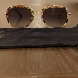 KREWE Breton Sunglasses with Gold Detail